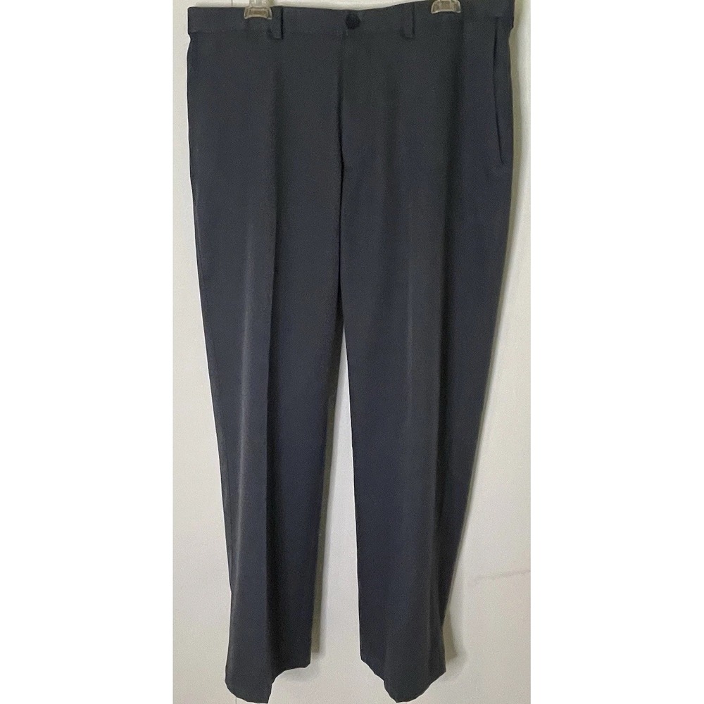 Haggar H26 Mens Gray Dress Pants 36x30 Measures 37x30 Flat Front Classic Fit⁠